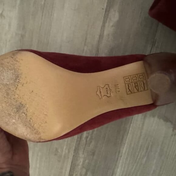 Women's Heel Slip On Leather Slide Mules Size 7 - Picture 3 of 4